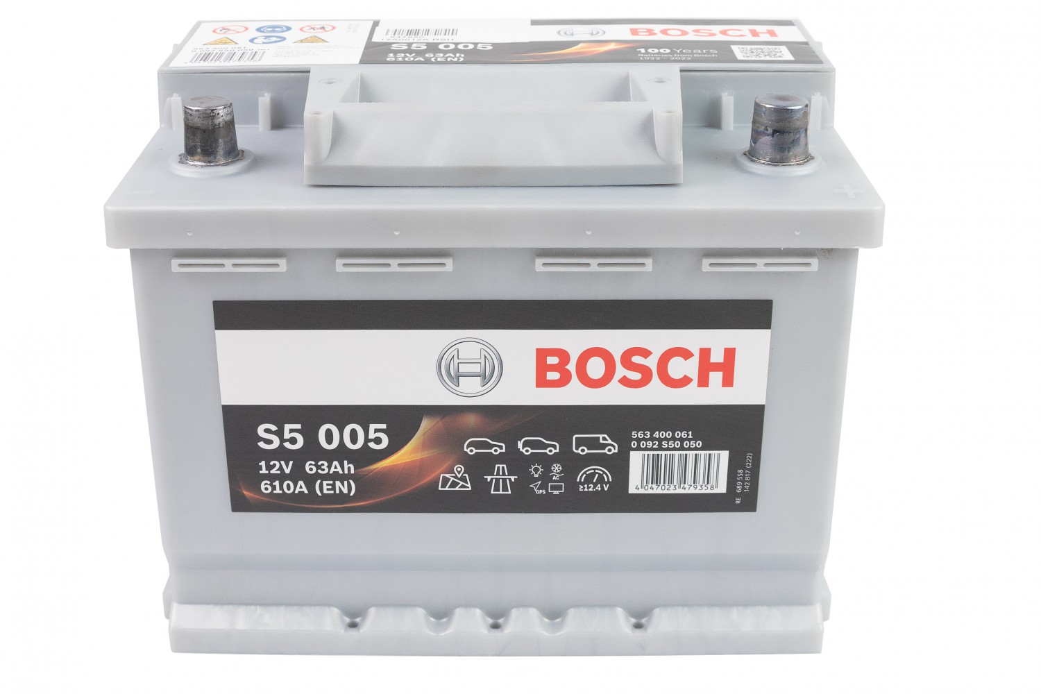 АКУМУЛЯТОР BOSCH 12В/63АГ/610А/14,849КГ